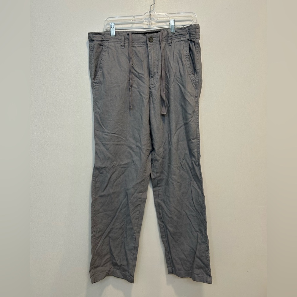 Marc Anthony Men's Charcoal Linen Chinos